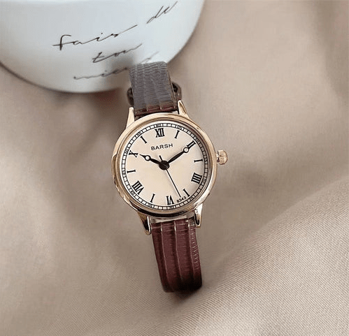 Plane Round Watch - Brown