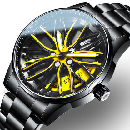 Spinning Dial Car Rim Watch